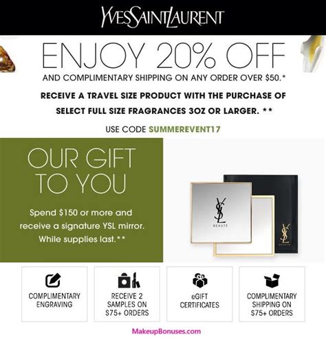 YSL discount codes